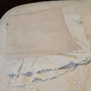 Anthropologie Beige and White Sham